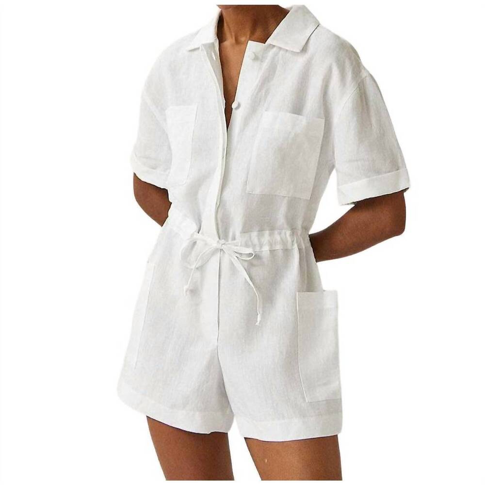 NEW CASA RAKI juana jumpsuit in white